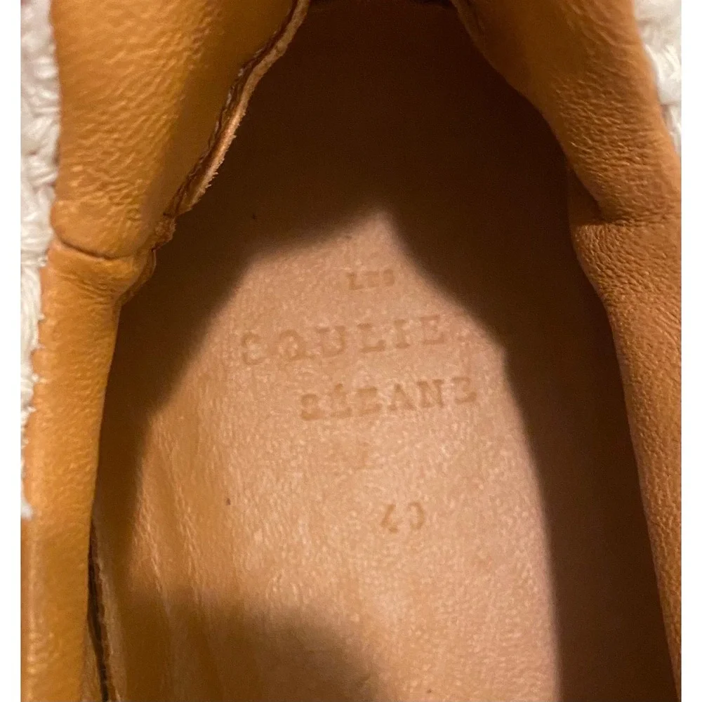 Sezane Sama‎ Sneakers 40 US 9 Ecru Multi Woven Crochet Suede Shoes Preppy Boho